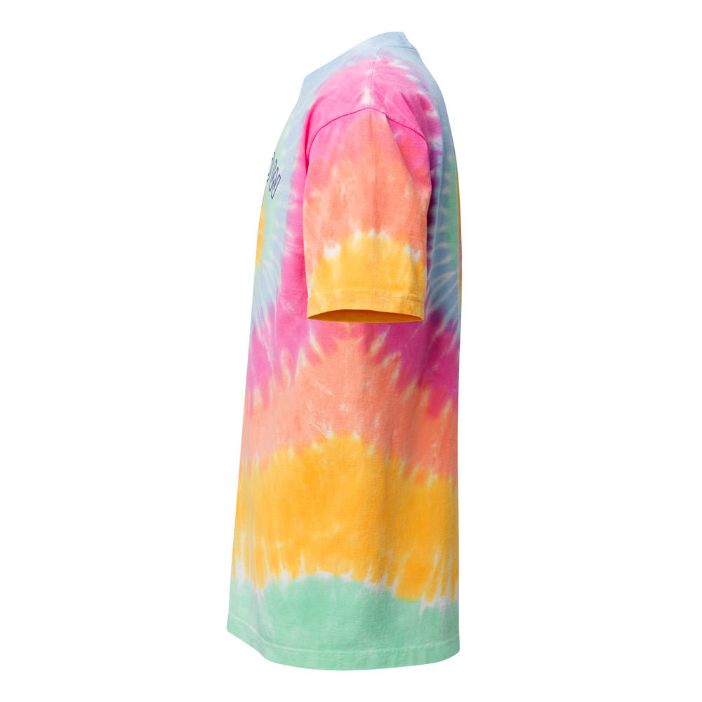 Rainbow Blooded Oversized Tie-Dye Shirt - Embroidered